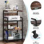 Printer Stand, Rolling Printer Table with 3 Storage Shelves - Image 6