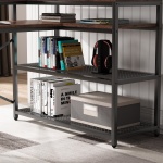 L-Shaped Desk, 59? Corner Computer Desk with Storage Shelf - Image 6