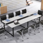 Conference Table, 8FT Rectangle Meeting Table Seminar Table - Image 5