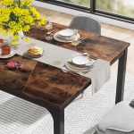 Dining Table, Industrial Kitchen Table with Metal Frame - Image 6