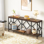 Console Table, 71? Extra Long Sofa Table with Open Storage Shelf - Image 4