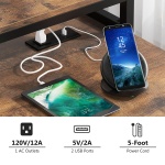 L-Shaped Desk, Reversible Corner Computer Desk with Power Outlet - Image 5