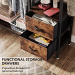 Freestanding Closet Organizer, Clothes Rack with Drawers and Shelves - Image 6