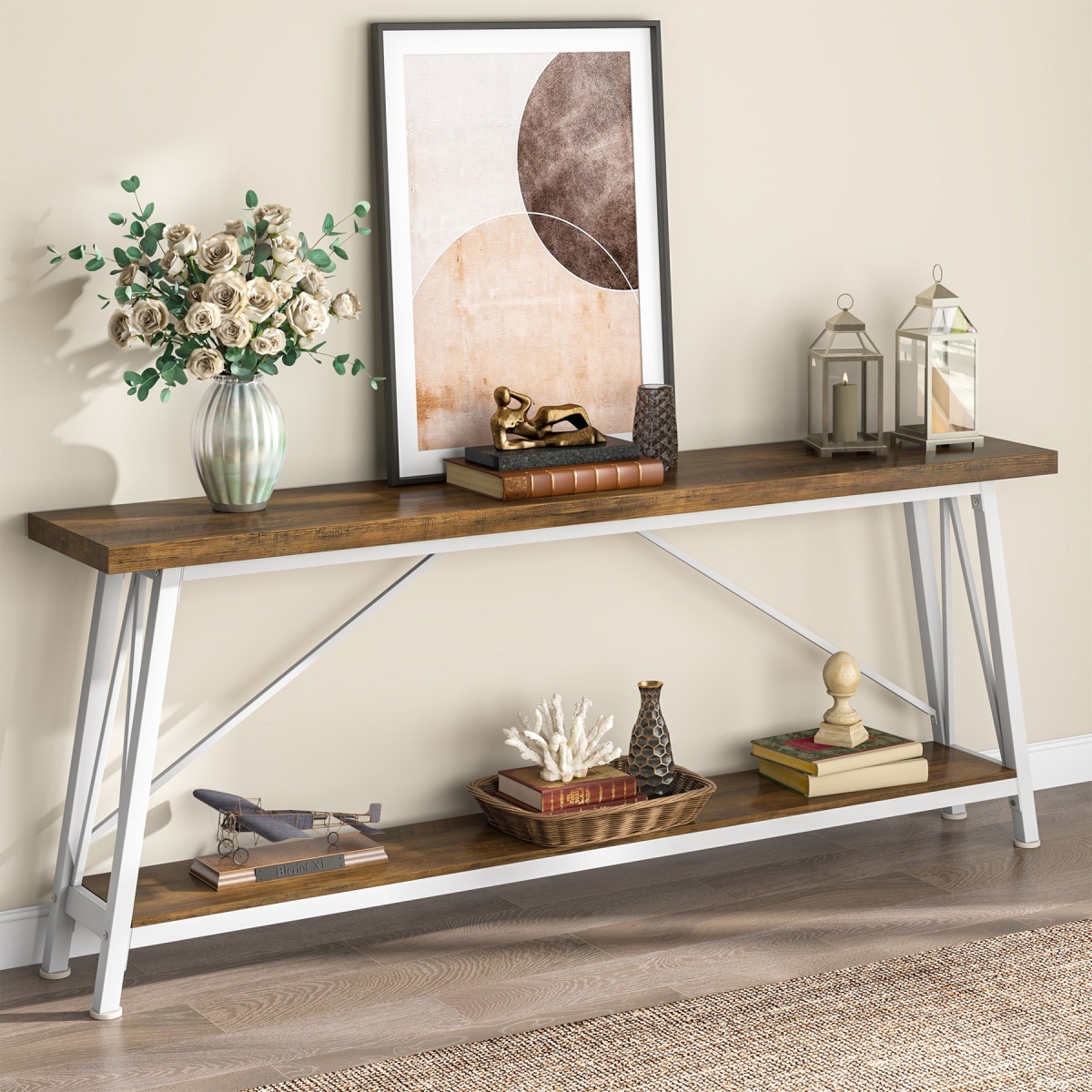 Console Table, 70.9 Inches Extra Long Sofa Table Behind Couch - Image 11