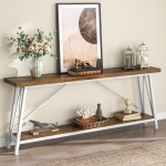 Console Table, 70.9 Inches Extra Long Sofa Table Behind Couch - Image 11