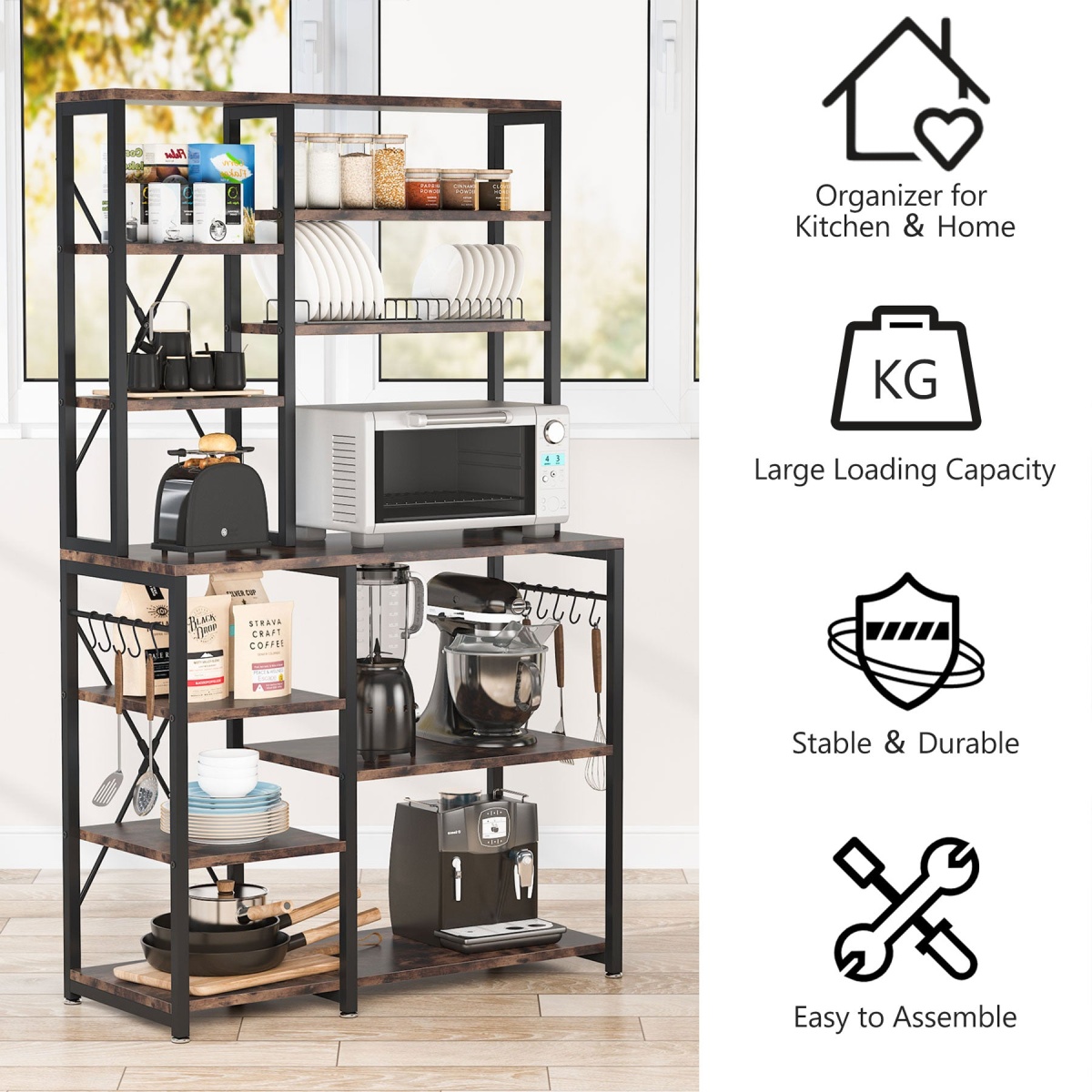 Kitchen Baker?s Rack, 10-Tier Kitchen Utility Storage Shelf - Image 6