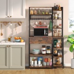 Kitchen Baker?s Rack, 70.9? Kitchen Storage Shelf with Drawer & Hutch - Image 5