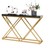 Console Table, 55? Modern Entryway Sofa Table with Gold Metal Legs - Image 8