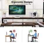 L-Shaped Desk, Corner Computer Desk with Hutch and Monitor Stand - Image 6