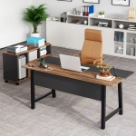L-Shaped Desk, 70.9? Computer Desk with Power Outlet and File Cabinet - Image 5