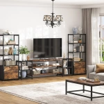 TV Stand, 3-Tier Media Entertainment Center for TV up to 85? - Image 5