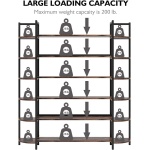 Triple Wide 6-Shelf Bookshelves , 6-Tier Large Etagere Bookcase - Image 7