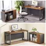 L-Shaped Desk, 55? Executive Desk with 39? File Cabinet - Image 6