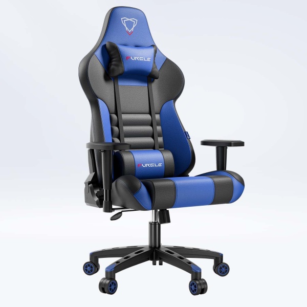 Gaming Chair ? Furgle Gamer Chair ? Office Chair ? Swing Mode ? with Headrest and Lumbar Support ? Black Blue