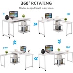 Rotating Desk, 360? Rotating Reversible L-Shaped Corner Desk - Image 6