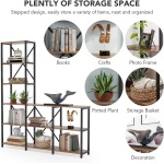 9 Shelves Bookshelves, Industrial Ladder Corner Etagere Bookcase - Image 6