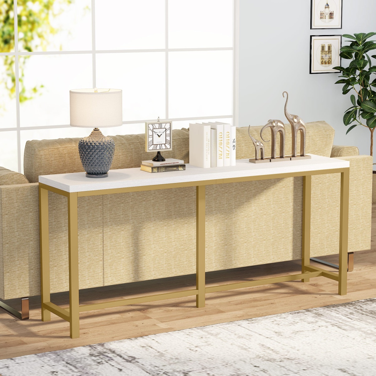 Console Table, 70.9 inch Narrow Long Entryway Table Sofa Table - Image 4