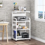 Printer Stand, Rolling Printer Table with 3 Storage Shelves - Image 10