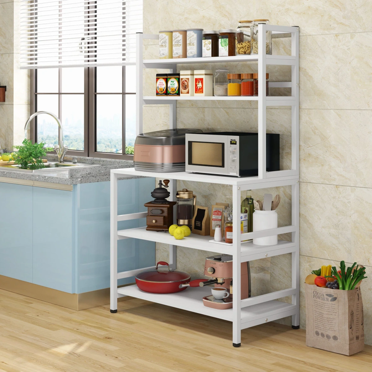 Kitchen Baker?s Rack, 5-Tier Freestanding Kitchen Utility Storage Shelf - Image 8