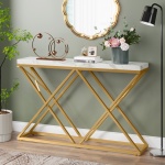 Console Table, 55? Modern Entryway Sofa Table with Gold Metal Legs - Image 2