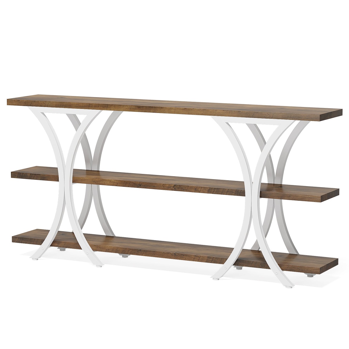Console Table, Industrial Entryway Sofa Table with 3-Tier Shelves - Image 11