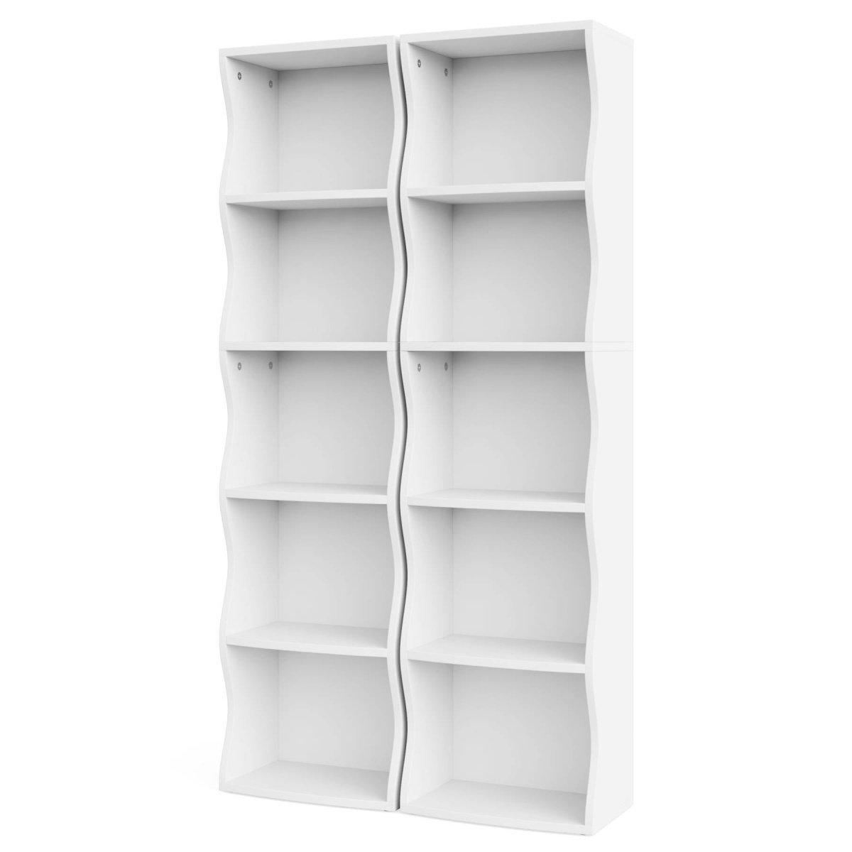 Bookshelf, 70.9? Narrow Bookcase 5 Cube Storage Organizer - Image 9