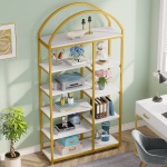 Bookshelf, 9-Tier Modern bookcase with Open Shelves - Image 5