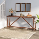 Console Table, 70.9 Inch Solid Wood Sofa Table Behind Couch - Image 5