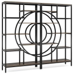 Bookshelf, 71? Geometric Bookcase, Industrial 8-Tiers Etagere Shelving Unit - Image 10