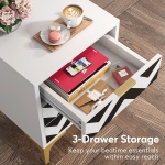 Nightstand, Modern 3-Drawer End Table Bedside Table for Bedroom - Image 6