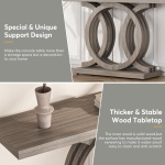 Console Table, 55? Farmhouse Hallway Sofa Table With Geometric Base - Image 7
