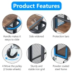 Slim Kitchen Cart, 4-Tier Storage Rolling Cart with Handle - Image 6