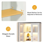 Bookcase, Freestanding Storage Cabinet with LED Light & 5-Tier Shelves - Image 7