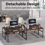L-Shaped Desk, Corner Computer Desk with Monitor Riser - Image 5