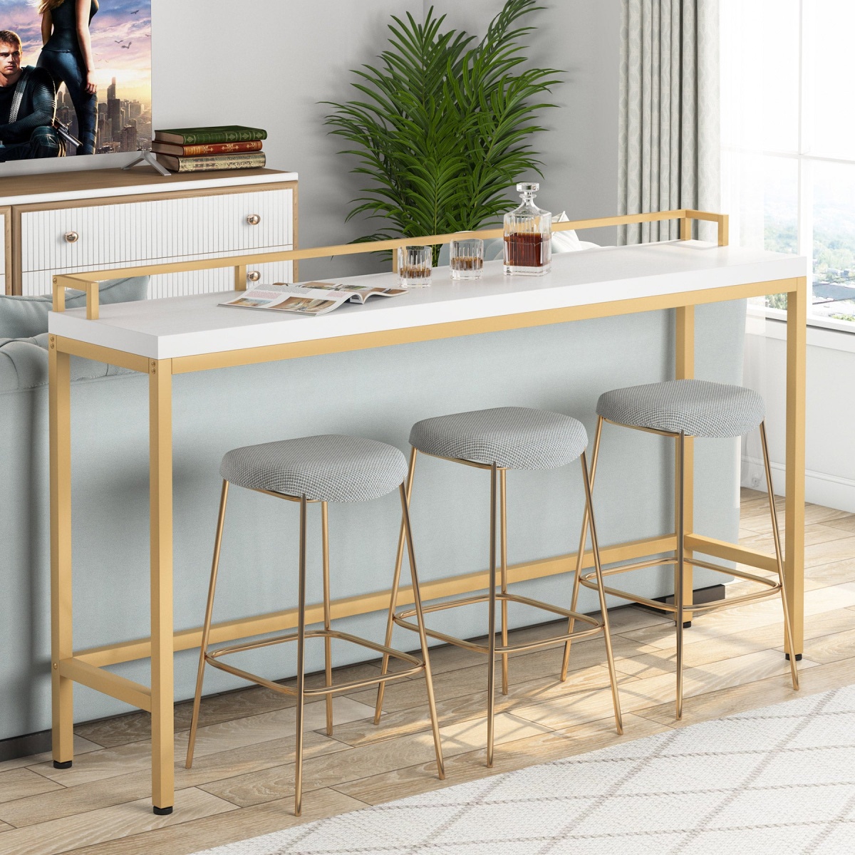 Console Table, 70.9 inch Extra Long Sofa Table - Image 9