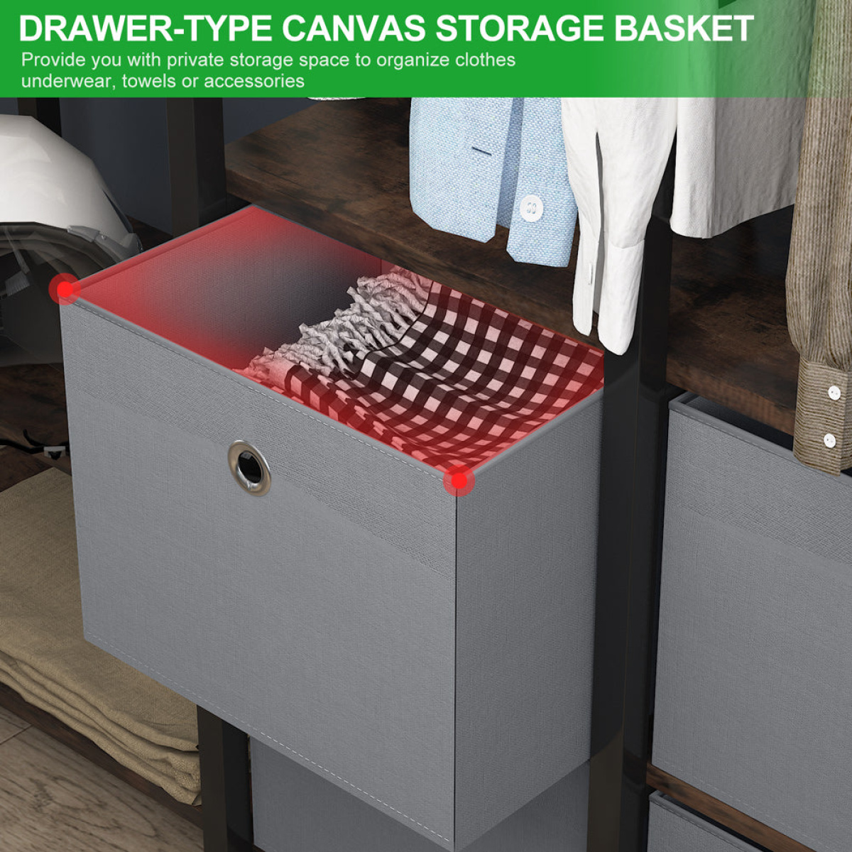 Freestanding Closet Organizer, Heavy Duty Clothes Closet - Image 6
