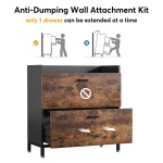 File Cabinet, 2 Drawer Lateral Filing Organization Storage Cabinet - Image 8