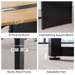 8FT Conference Table, 94.5L x 47.2W inch Large Meeting Table - Image 7