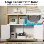 Bookshelf, 70.86? Etagere Bookcase with Storage Cabinet & Open Shelves - Image 7