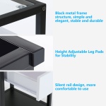 Nightstand, Modern Side End Table with Drawer and Shelf - Image 8