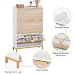 Shoe Cabinet, Modern Shoe Rack Organizer with Door & Drawer - Image 6