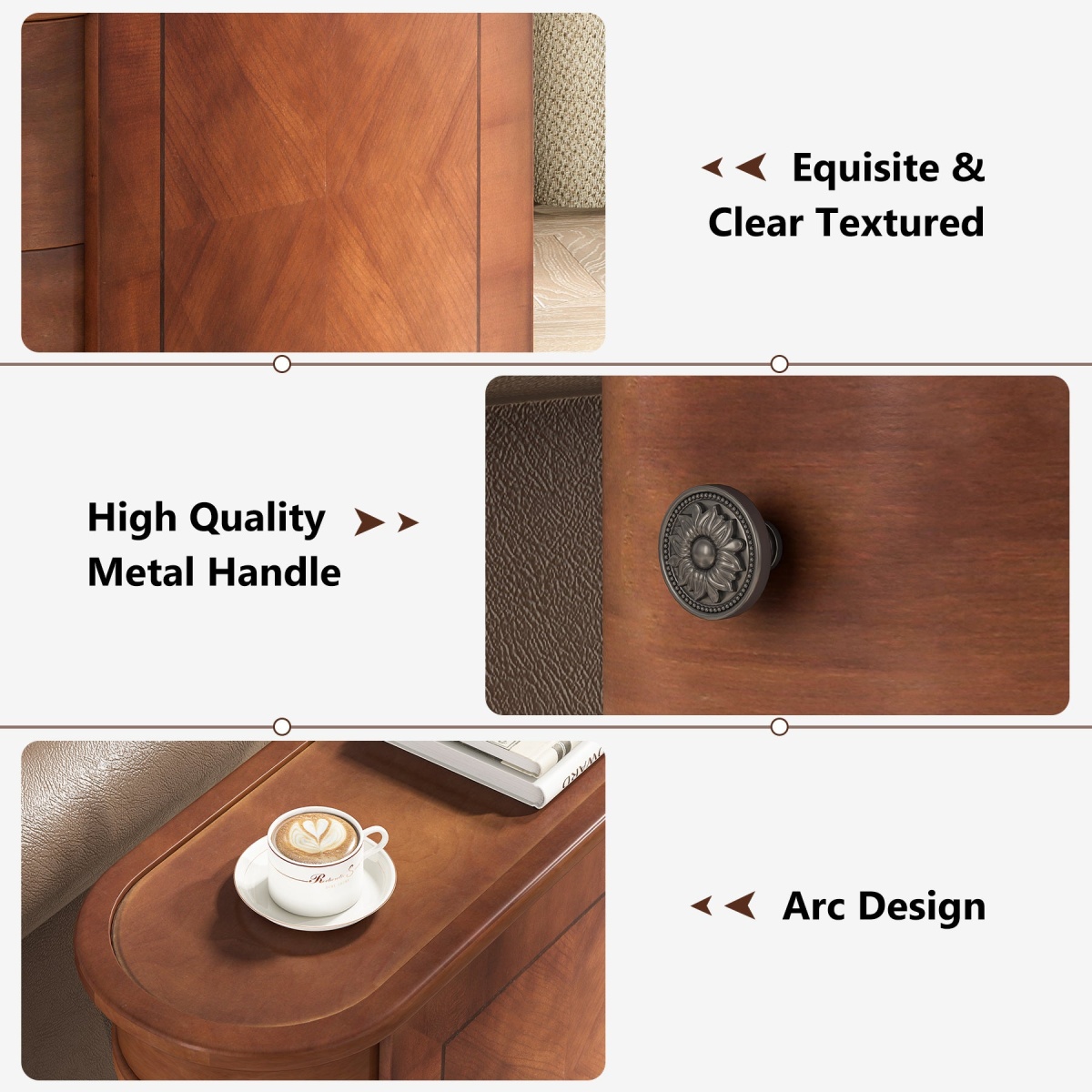 End Table, Sofa Bedside Narrow Accent Tables with 2 Drawers - Image 7