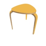 triangular shaped Yellow Coffee Table for Living Room Wooden chair Home Furniture for Bedroom Kitchen Office