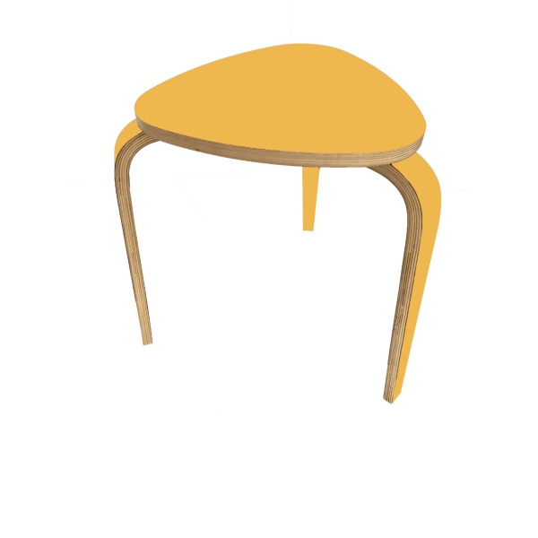 triangular shaped Yellow Coffee Table for Living Room Wooden chair Home Furniture for Bedroom Kitchen Office