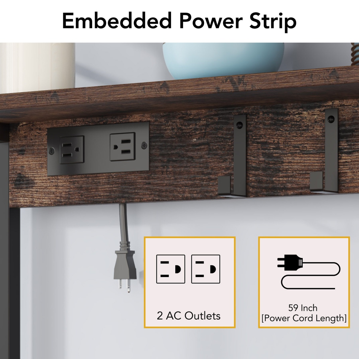 8-Tier Kitchen Baker?s Rack with Power Outlet & Hooks - Image 6