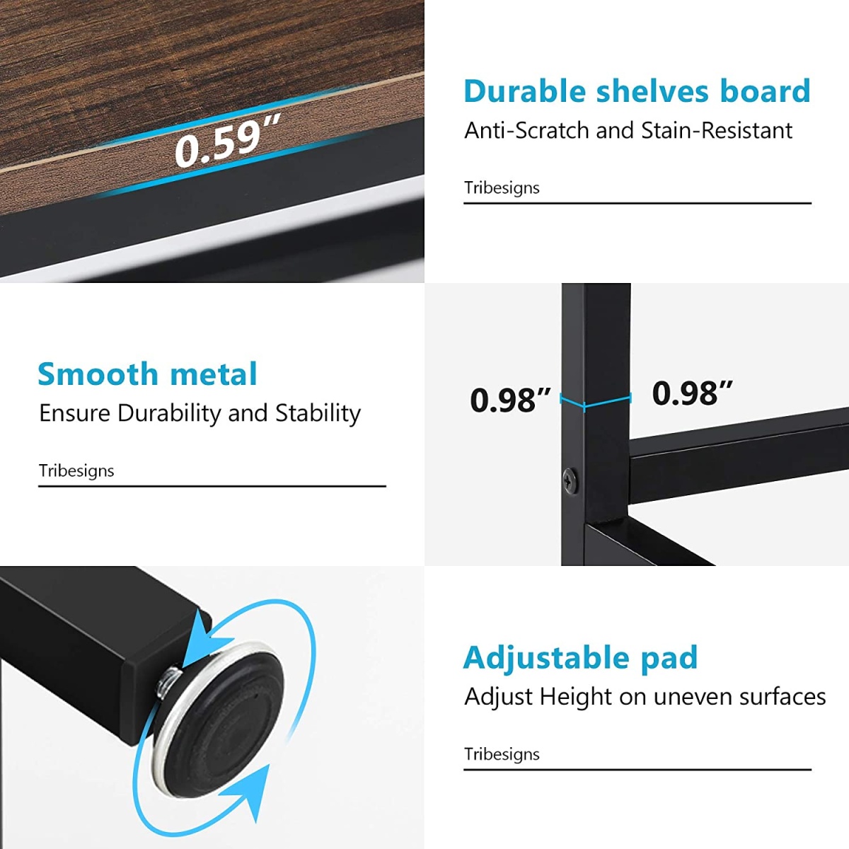 L-Shaped Desk, 55 Inch Computer Corner Desk with Drawer - Image 7