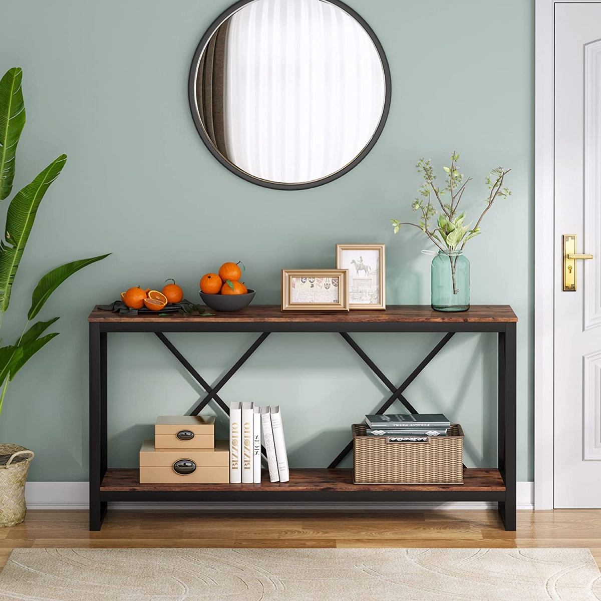 Console Table, 70.9? Entry Sofa Table with Open Storage Shelf - Image 6