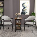 End Table, 3-Tier Vintage Bed Side Table Night Stand - Image 5