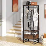 Coat Rack, 70.9? Hall Tree with Big Drawer Freestanding Closet Organizer - Image 5