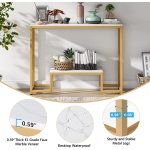 Console Table, 2-Tier Modern Hallway Table Sofa Side Table - Image 8
